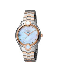 Women's Stainless Steel White Mother of Pearl Dial