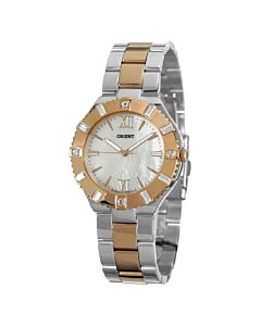 Women's Stainless Steel White Mother of Pearl Dial Watch