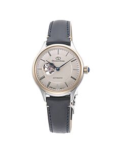 Women's Star Leather White Dial Watch