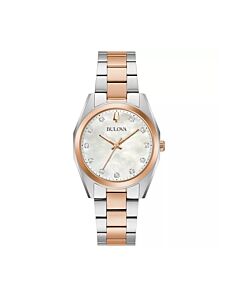 Women's Surveyor Stainless Steel White Mother of Pearl Dial Watch