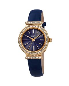 Women's Genuine Patent Leather Blue Dial
