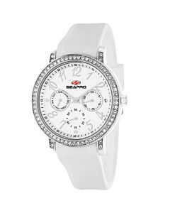 Women's Swell Silicone Silver Dial Watch