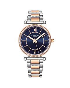 Women's Symphony Stainless Steel set with Crystals Blue Dial Watch