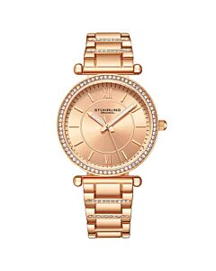 Women's Symphony Stainless Steel set with Crystals Rose Dial Watch