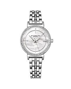 Women's Symphony Stainless Steel with Crystal-set Links Silver Dial Watch