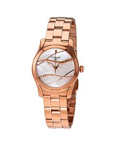 Women's T-Wave Stainless Steel Mother of Pearl Diamond-set Dial
