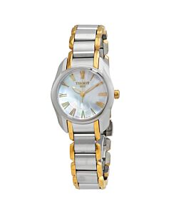 Women's T-Wave Stainless Steel White Mother of Pearl Dial Watch