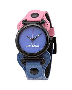 Women's The Cuff Leather (Cuff) Blue Dial Watch