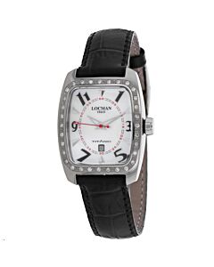 Women's Titanio Leather Mother of Pearl Dial Watch