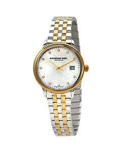 Women's Toccata Stainless Steel White Mother of Pearl Dial Watch