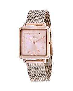 Women's Traditional Stainless Steel Rose Gold-tone Dial Watch
