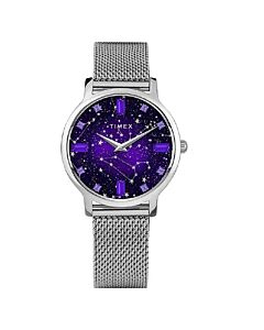 Women's Transcend Celestial Stainless Steel Purple Dial Watch