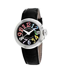 Women's Tuttotondo Leather Black Dial Watch