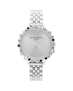 Women's Under the Sea Bejeweled Stainless Steel Silver Dial Watch