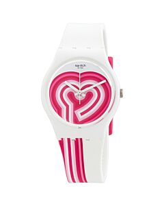Women's Valentine's Day Silicone Pink Dial Watch