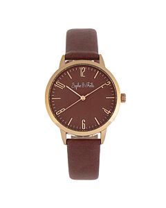 Women's Vancouver Genuine Leather Brown Dial Watch