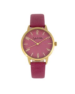Women's Vancouver Genuine Leather Pink Dial Watch