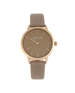 Women's Vancouver Genuine Leather Tan Dial Watch