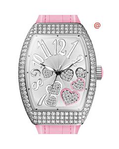 Women's Vanguard Lady Heart Leather Silver-tone Dial Watch