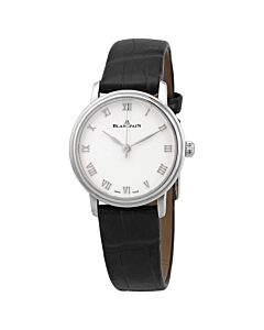 Womens-Villeret-Leather-White-Dial-Watch