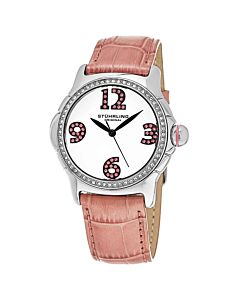 Women's Vogue Leather White Dial Watch
