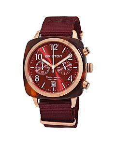 Men's Clubmaster Chronograph Nylon Red Dial Watch