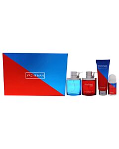 Yacht Man Blue and Yacht Man Red by Myrurgia for Men - Pc Gift Set .oz Red EDT Spray, .oz Blue EDT