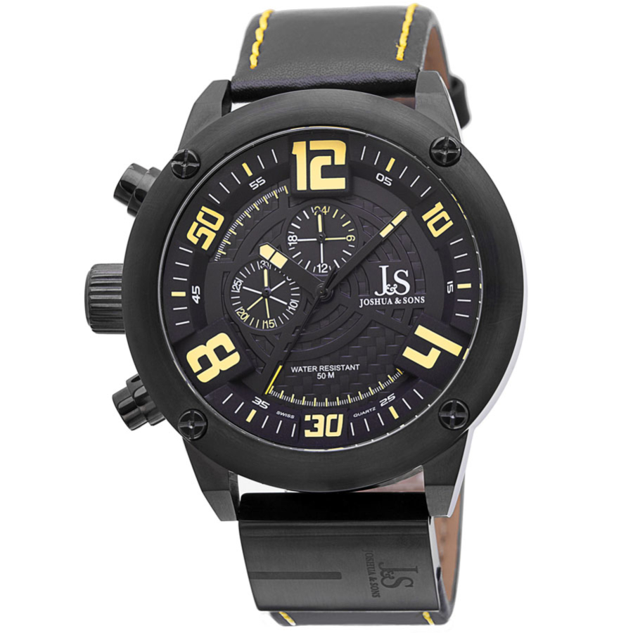Men's Split Chronograph Leather Back Dial Watch | World of Watches