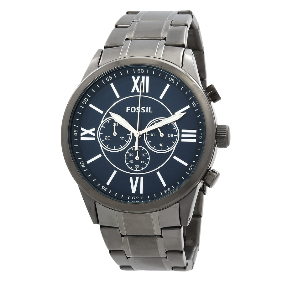 Men\'s Chronograph Stainless Steel Blue Dial Watch | World of Watches